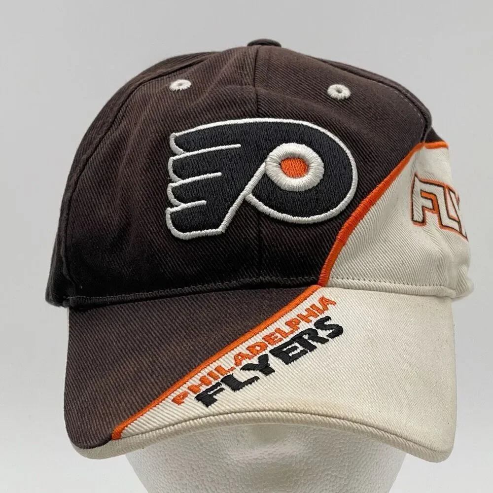NHL Philadelphia Flyers TWINS ENTERPRISE Hat Men's One Size Brown Beige Cotton